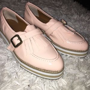 Pink platform shoes